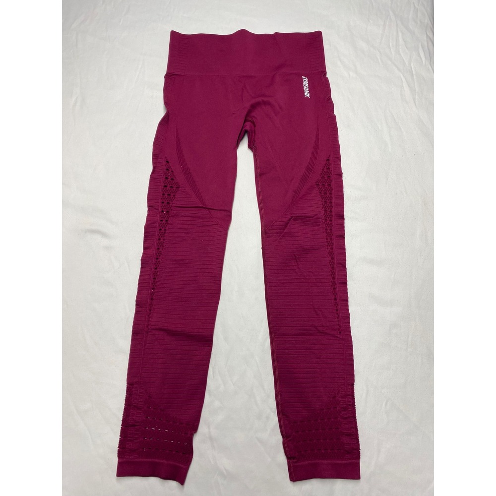 Gymshark Energy+ Seamless Leggings Beet Berry Purple High Rise Eyelet Medium